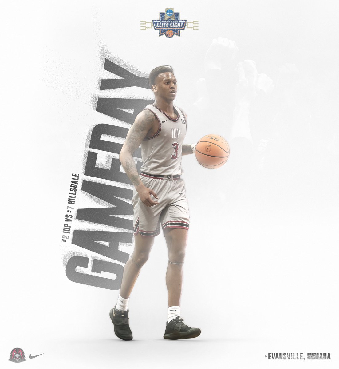 𝐄𝐋𝐈𝐓𝐄 𝐄𝐈𝐆𝐇𝐓 𝐆𝐀𝐌𝐄𝐃𝐀𝐘

Our journey continues tonight when we face Hillsdale in the national quarterfinals in Evansville. 

🏀 7 PM EST / 6 PM CST 

#g2G | #EliteEight