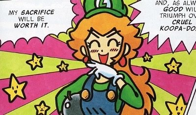 Everyone raves on Peach Dress Luigi, but y'all are sleeping on Luigi overalls Peach