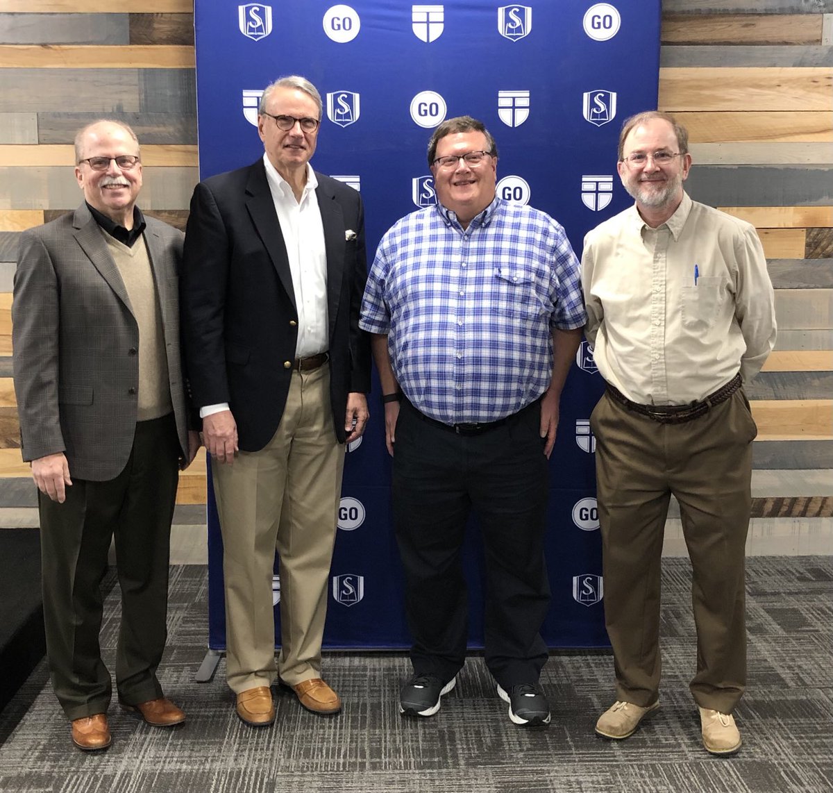 Three colleagues and I were honored Monday for 25 years of service. A great privilege to teach with Allan Moseley, ⁦Greg Lawson, &amp; John Hammett. I have learned much from them while we serve Jesus &amp; our students ⁦<a href="/SEBTS/">Southeastern Baptist Theological Seminary</a>⁩