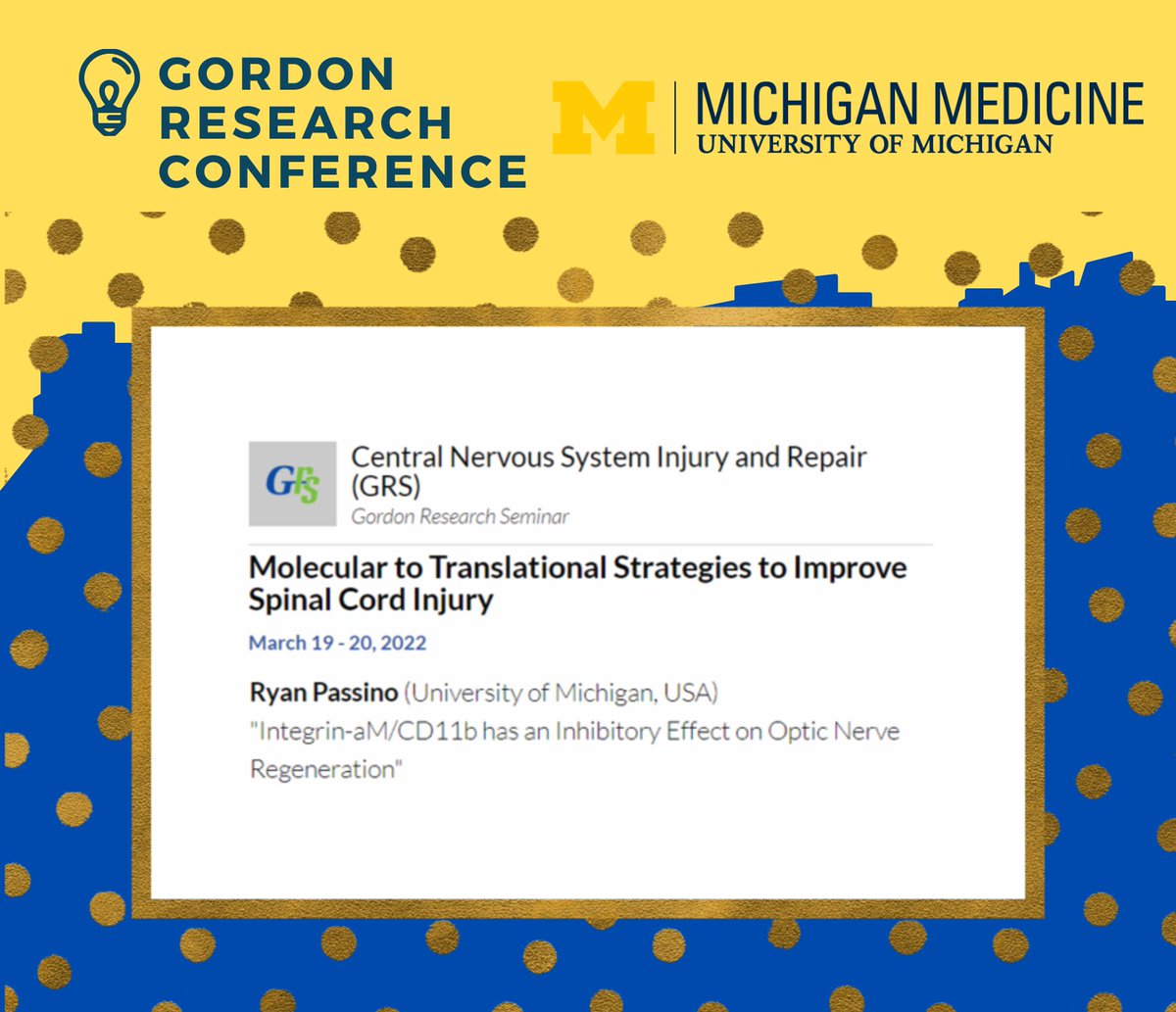 Giger Lab @ U of M (@labgiger) on Twitter photo <a href="/LabGiger/">Giger Lab @ U of M</a> traveled to California to attend the in-person Gordon Research Conference, where graduate student Ryan Passino presented his work in a talk this year 🎙️. Great job Ryan! #science #grc #universityofmichigan #trainee #research #opticnerve #regeneration <a href="/LabGiger/">Giger Lab @ U of M</a> traveled to California to attend the in-person Gordon Research Conference, where graduate student Ryan Passino presented his work in a talk this year 🎙️. Great job Ryan! #science #grc #universityofmichigan #trainee #research #opticnerve #regeneration