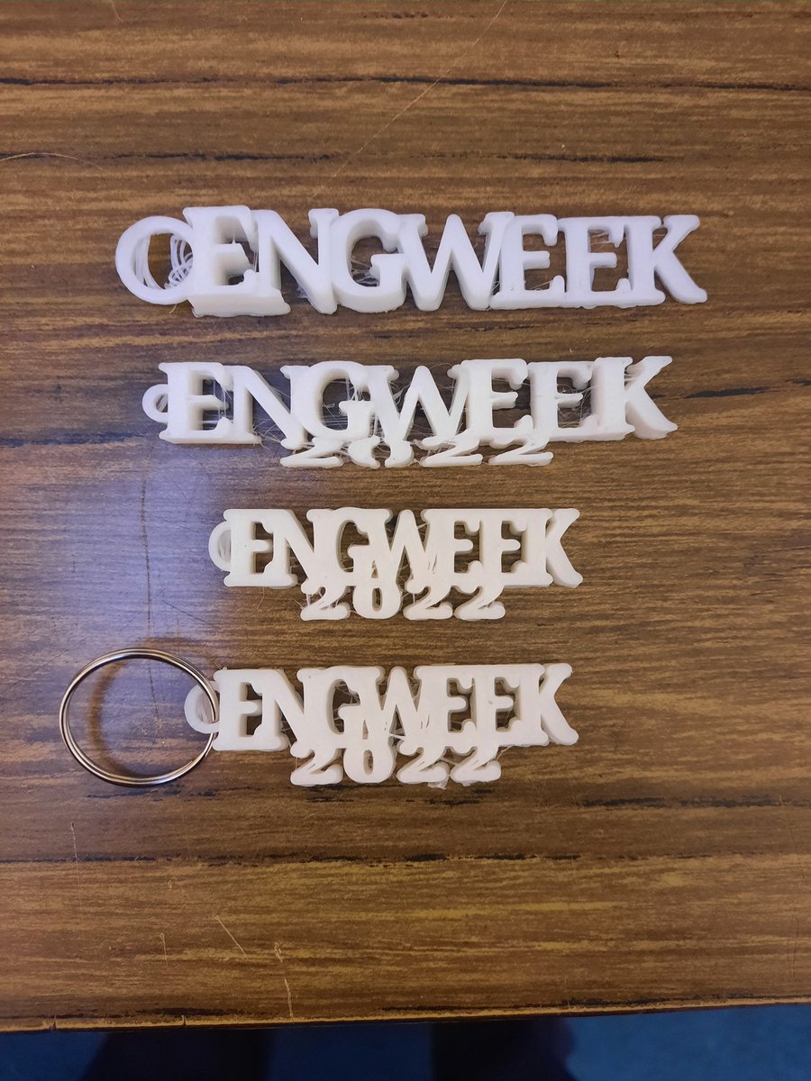 EunansTechDept's tweet image. #Design Challange. A task was set to our #3Dprinting club to design a keyring for #engweek. The lads designed and printed different ones before finalising their design. In design trail amd error is used alot! 
Good work lads.
#stem 
#Steam 
@SaintEunans
