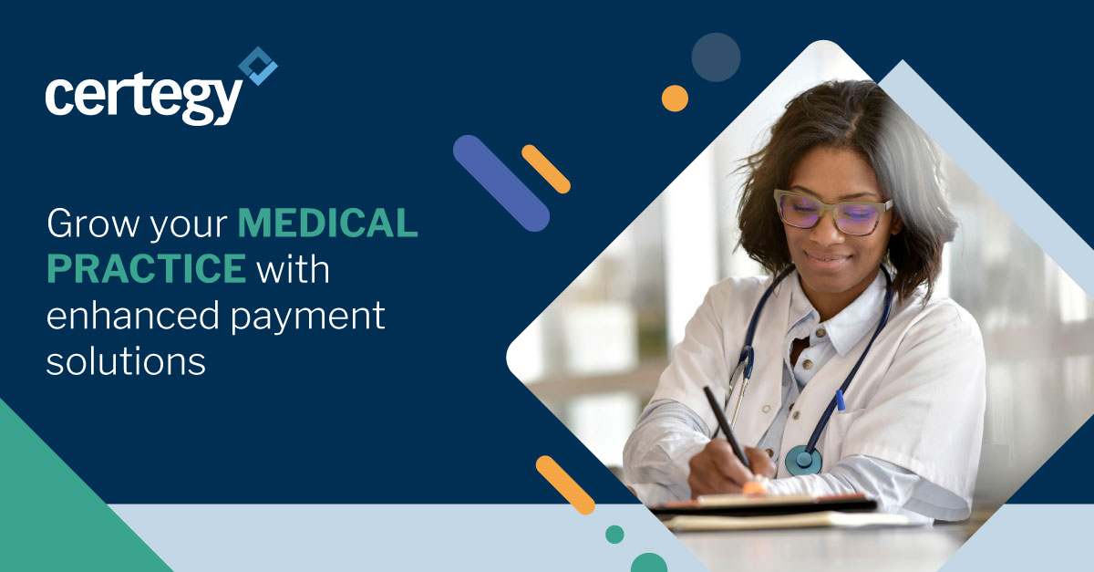 Certegy's tweet photo. Extend Buy Now, Pay Later payment solutions into your Medical Practice. Patients can pay over time while you focus on providing the care they need.

Learn more: https://t.co/g42fBZJz3F

#ach #fintech #payments #medical #bnpl #healthcare https://t.co/Y259aqwc74