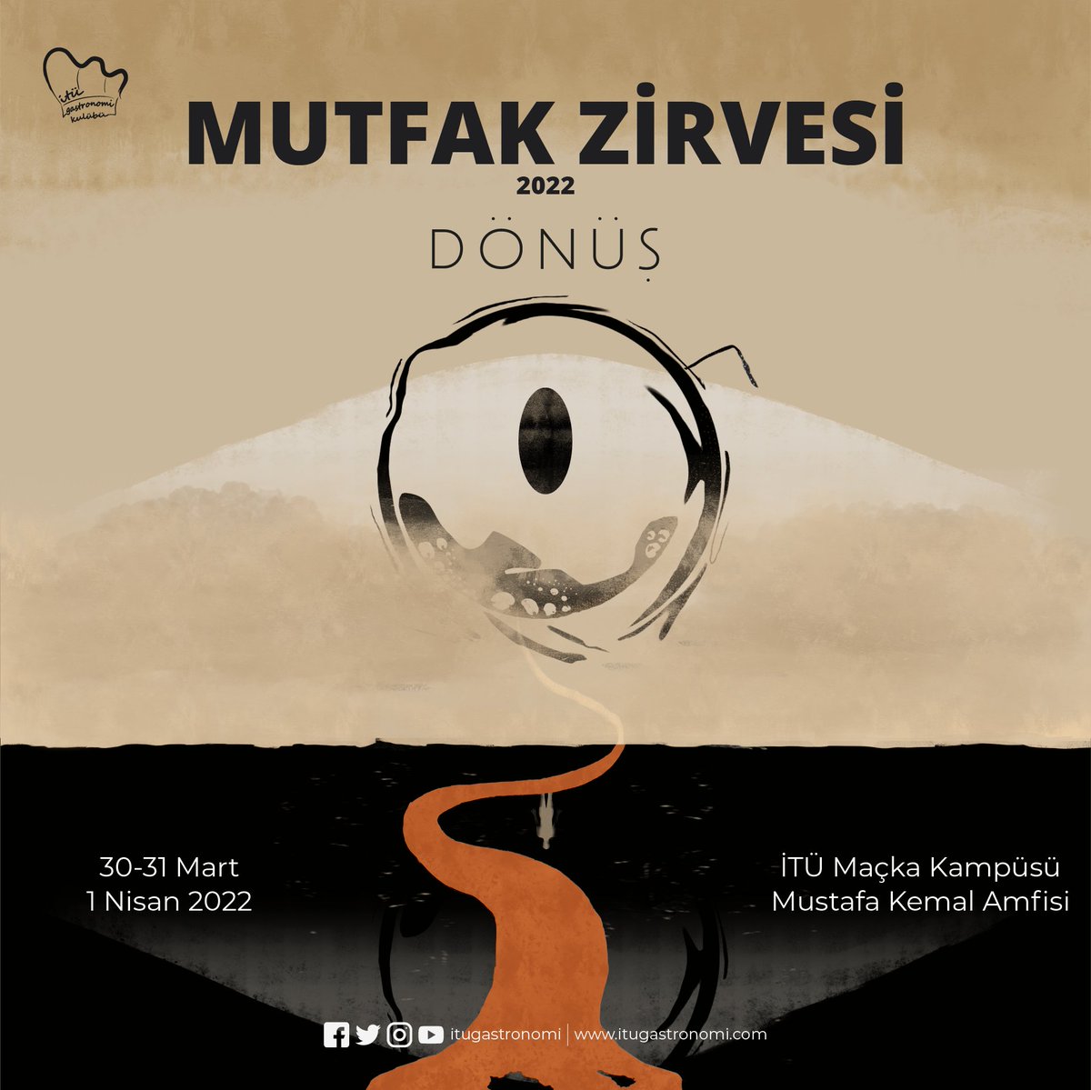 <a href="/itugastronomi/">İTÜ Gastronomi Kulübü</a> 2022 Mutfak Zirvesiyle "DÖNÜŞ"başlıyor.30-31 MART,1 NİSAN İTÜ MAÇKA KAMPÜSÜ'nde buluşuyoruz.HERKESE AÇIK VE ÜCRETSİZ BİR ETKİNLİK.KONTENJAN SINIRLI,HEMEN KAYDOLUN🤩
biletino.com/tr/e-f8i/mutfa…
#itugastronomi #gastronomi #itü #mutfakzirvesi #gurmex #etkinlik #panel