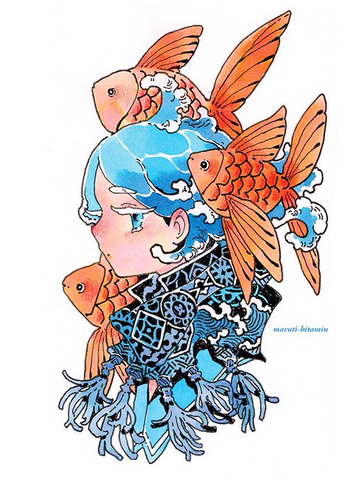 「青髪 金魚」のTwitter画像/イラスト(人気順)