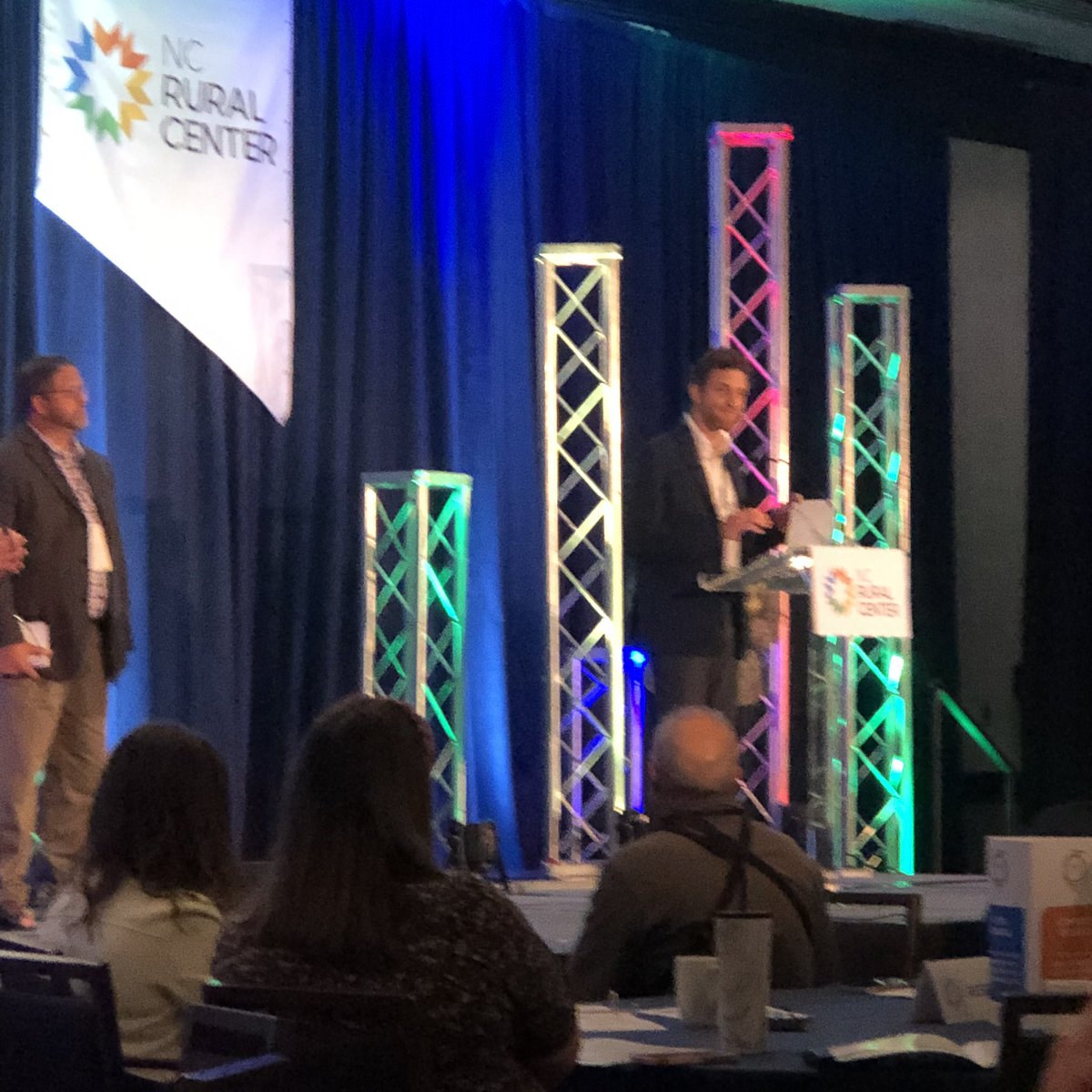 sarahhallNC's tweet photo. Congratulations to the #ruralsummit2022 inaugural Regional Collaboration award winners! Connections to our #InnovateNC (Ed Hunt) and #ReconnectNC (Zack Barricklow) programs! @thethomasehub @Wilkes_CC @emergingissues https://t.co/LghCl3luxG