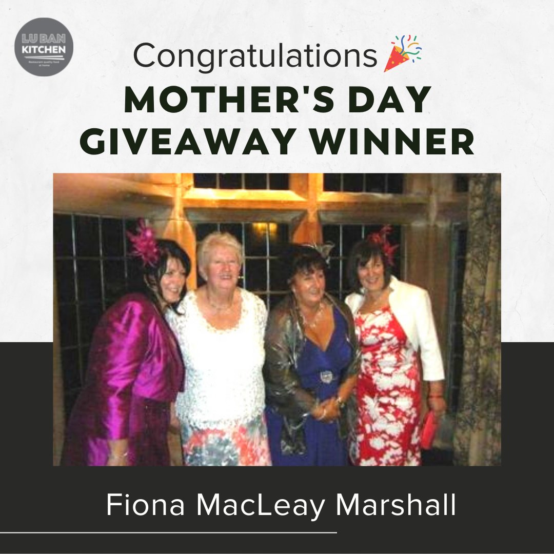 lubankitchen's tweet photo. The Winner for the #Mother’sDay #Giveaway is here! 🎉
Fiona MacLeay Marshall Wins the prize for her mum Betty Marshall😍
Your special hamper will contain a fantastic #HeatatHome #Banquet Courtesy of #LuBanKitchen!!
Congrats to your mum for the wonderful
#MothersDayBanquet 🎁 https://t.co/B9BYpay6tS