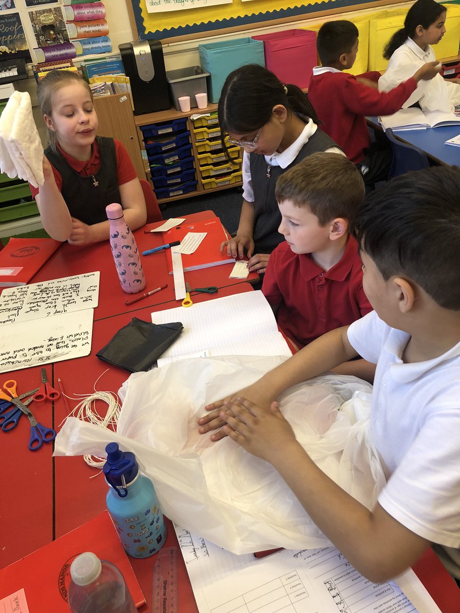 RoddisMiss's tweet photo. 5R are loving the practical science lesson today. Making a parachute 🪂 Look forward to testing them in the sunshine ☀️ @UplandsManor https://t.co/obo6YZDGmq