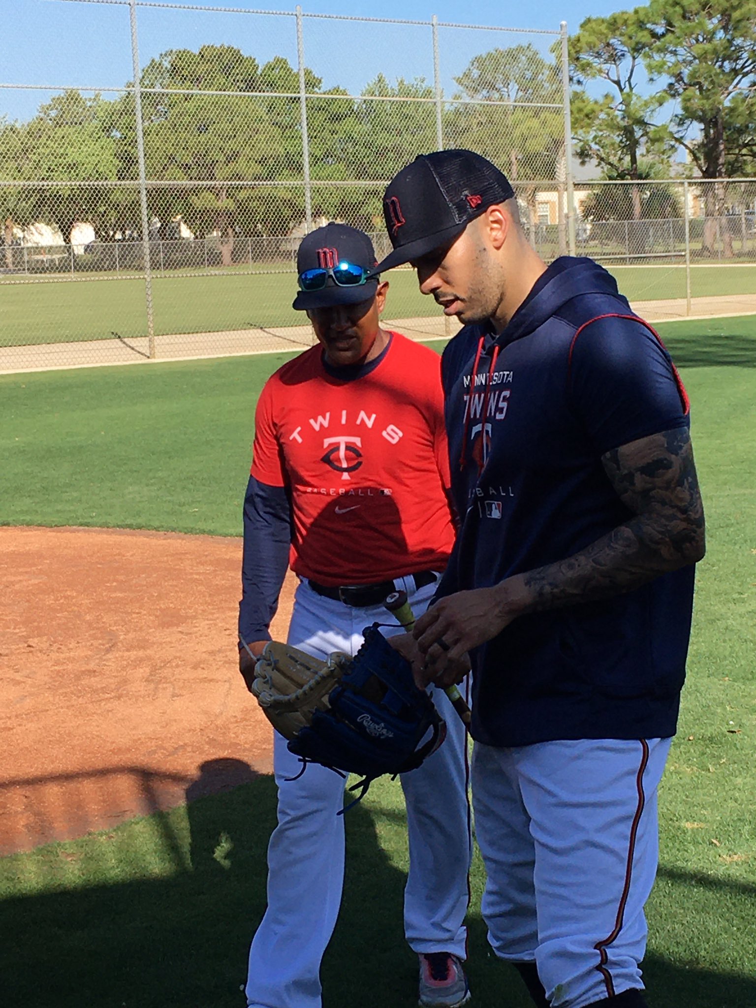 Phil Miller on Twitter "New Twins shortstop Carlos Correa confers with