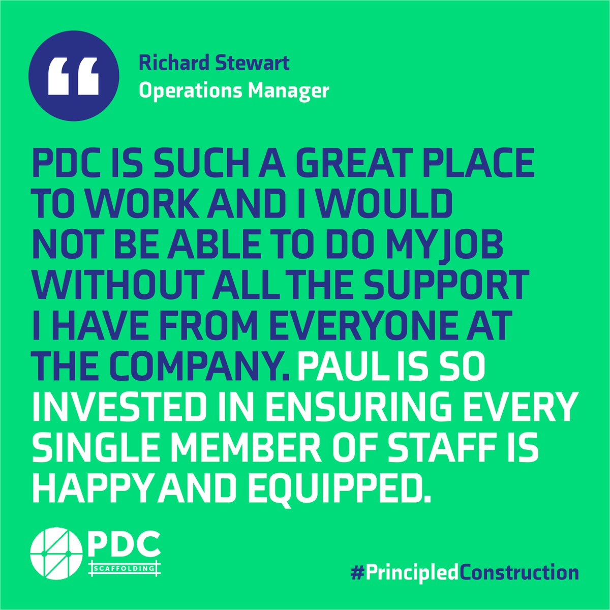 PDC_Scaffolding's tweet photo. We spoke to Richard Stewart, our brilliant operations manager about his experience working for us, including the work environment and new initiatives in wellbeing and the environment
https://t.co/eaAyCtMk3a

#MeetTheTeam #UKConstruction #Scaffolding #OurPeople #Team #Scafflife https://t.co/Z51t6VnL7l