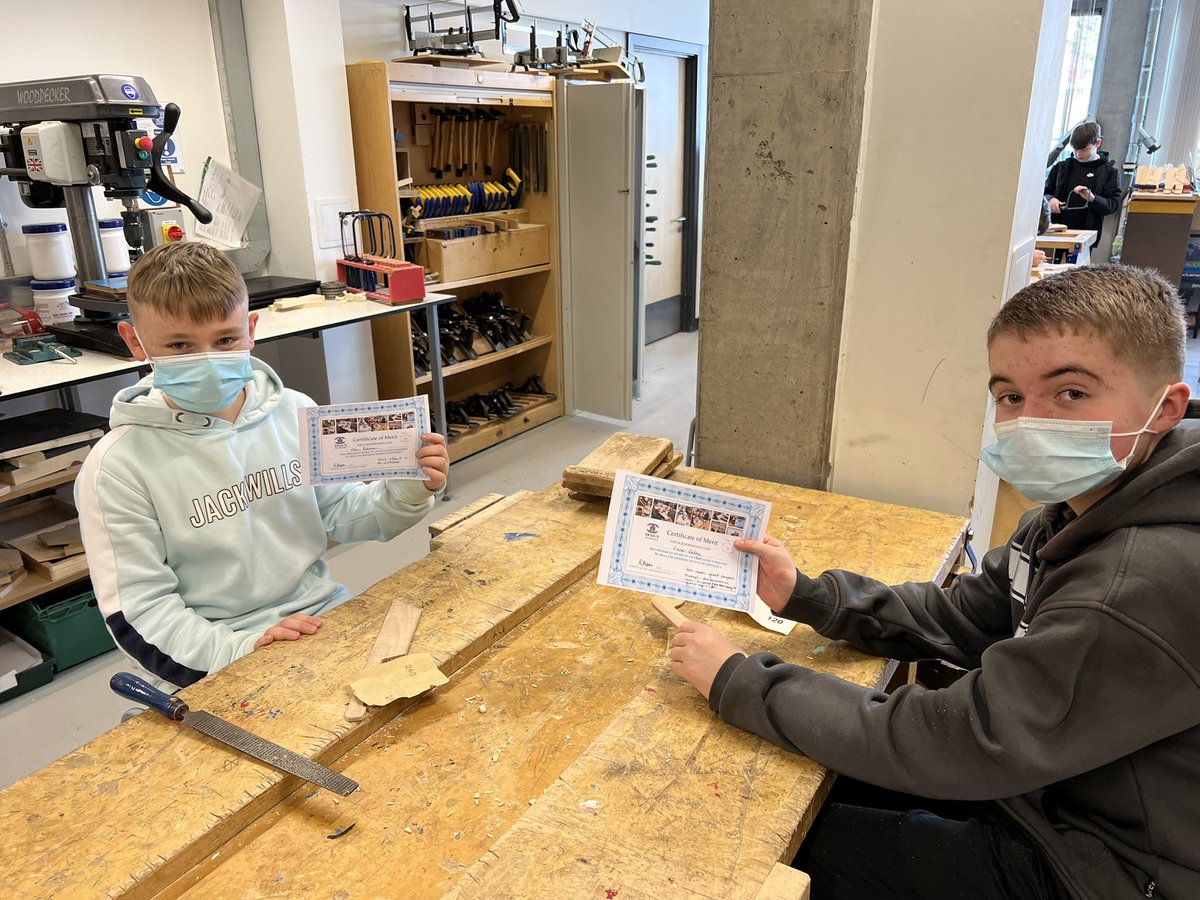 FATech_Ed's tweet photo. Fraser and Millar with a well earned merit for perseverance after catching up with some quality work in the workshop #FORperseverence https://t.co/xXbtBWzKnQ