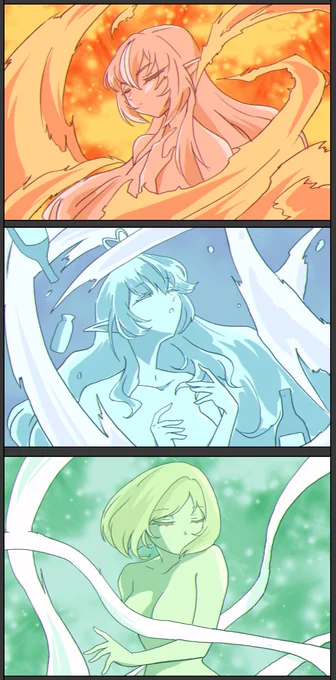 ゆずれない願いを抱きしめてる時の
ホロライブエルフ組
#アロ絵 #しらぬえ #LamyArt 