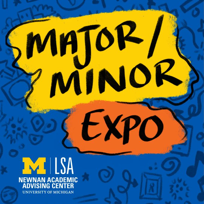 UMSociology's tweet photo. Join us at tomorrow's Major/Minor Expo to learn about the #Sociology major, as well as our submajors in Law, Justice, &amp; Social Change⚖️; Sociology of Health &amp; Medicine 🩺; and Sociology &amp; Social Work☔️!   Come see what @umichLSA has to offer. https://t.co/BrTzQ33eh4 #exploreLSA https://t.co/ybf8gJEQDz