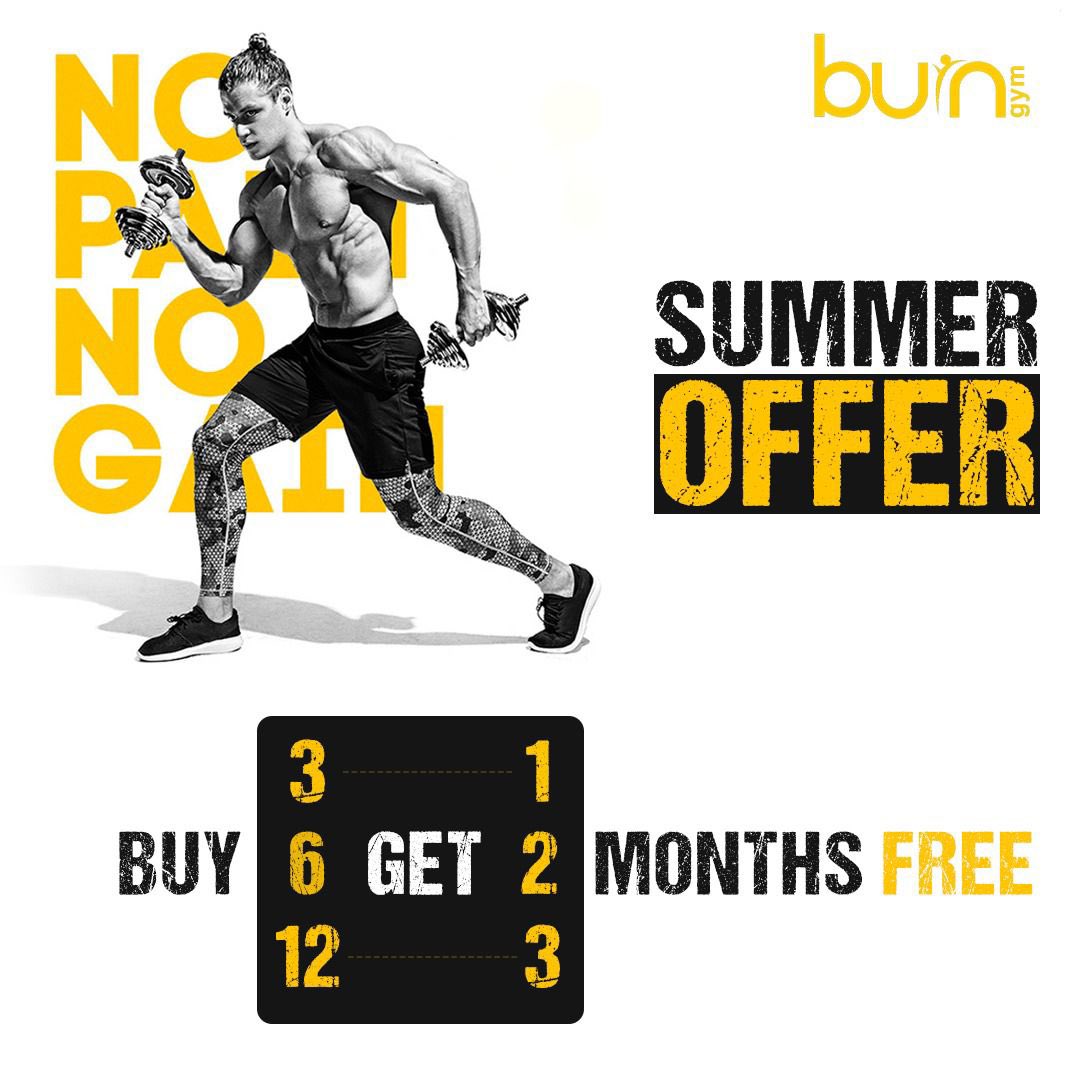 burngymindia's tweet photo. Ready To Crush Your Fitness Goals This Summer?

Avail our limited period Summer Offer Buy a 3 months membership and Get 1 months FREE or Buy 6 months membership and Get 2 months FREE or Buy 12 months membership and Get 3 months FREE.

📞Call us at 0172-5076490 https://t.co/X0yfCz0iCc