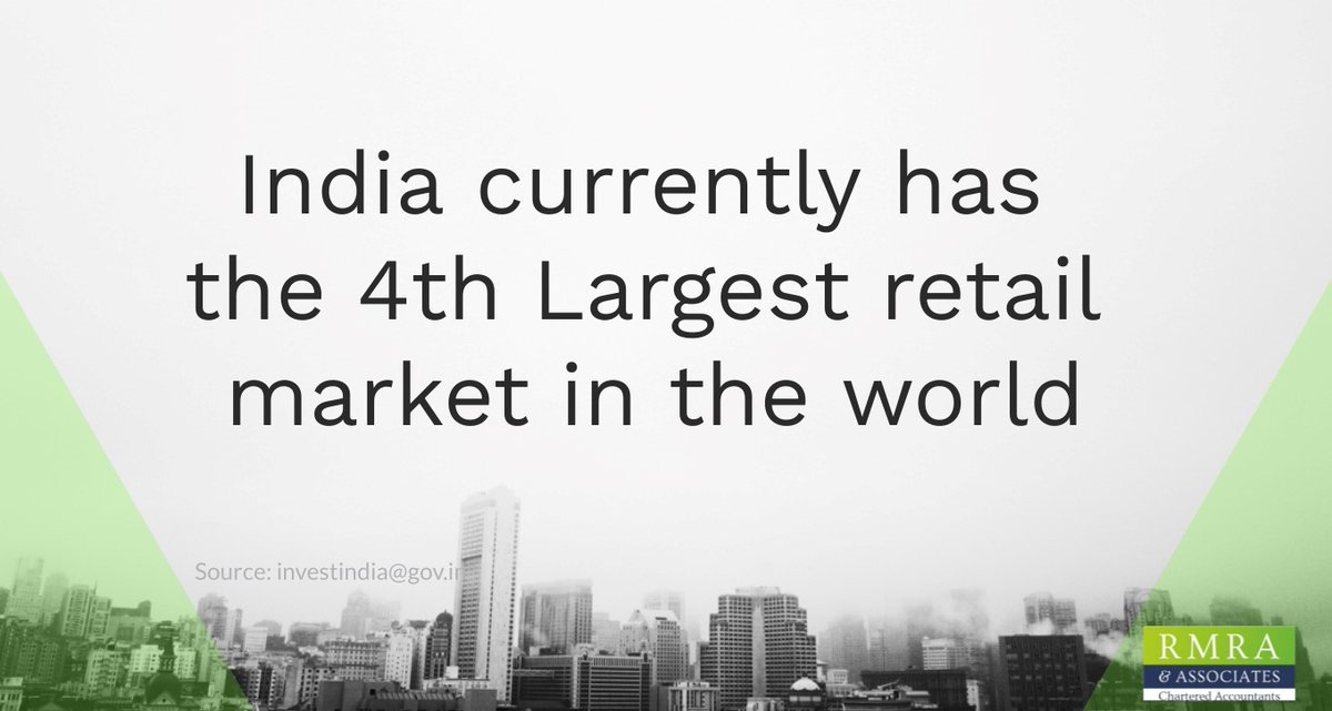 RmraAssociates's tweet photo. Thinking about starting business in India ?? Here are some interesting facts about Indian Retail Market !
Do connect with us for discussions. 
 
#tuesdaytips #marketentry #BusinessinIndia #startup #startupindia #FDI #startupstips #companyformation  #topCAfirm #RMRA https://t.co/DRmYVDJVUt