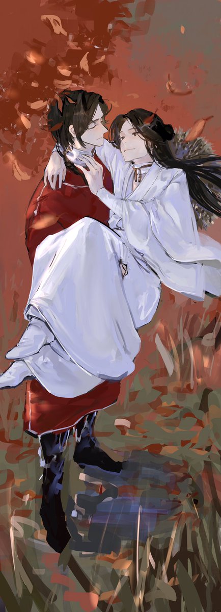 ohlookacircle's tweet photo. my autumn-y hualians, i absolutely love that you can’t tell they were drawn by the same person https://t.co/VP2eSwWXNe