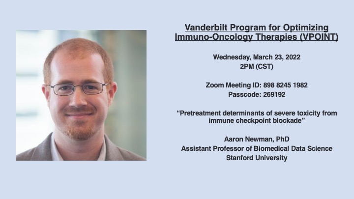Looking forward to <a href="/AaronNewmanLab/">Aaron Newman Lab</a> for VPOINT meeting tomorrow. A+ recent work in <a href="/NatureMedicine/">Nature Medicine</a> identifying association of diverse CD4+ effector memory T cells present prior to ICI Rx in severe irAEs. <a href="/ShaoyiZhang88/">Shaoyi Zhang</a> <a href="/JuanQinMed/">Juan Qin, PhD</a> <a href="/AmirZMunir/">Amir Munir</a> <a href="/MRFlemingMDPhD/">Matthew Fleming</a> <a href="/baik_alan/">Alan Baik</a>
