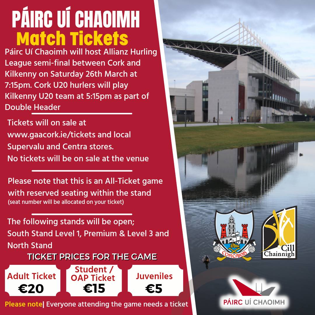 Cork GAA on Twitter "Páirc Uí Chaoimh will host Allianz Hurling League