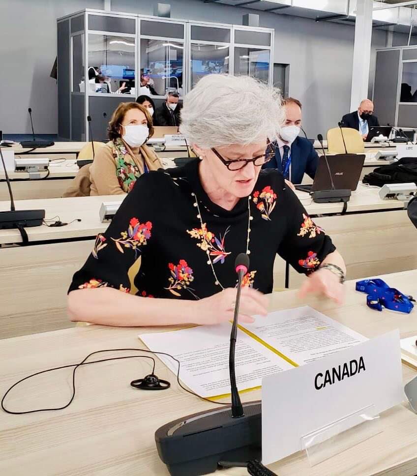 ‼️With support from 4️⃣9️⃣ states, 🇨🇦 is seeking an <a href="/ILO/">International Labour Organization</a> resolution to urge Russia to abide by int’l law, and prevent further devastating impacts on the world of work in Ukraine &amp; beyond.

#StandByUkraine | <a href="/UKRinUNOG/">Ukraine's Mission to UNOG</a> | <a href="/CanadaFP/">Foreign Policy CAN</a> | <a href="/seamusoregan/">Seamus O'Regan Jr</a>