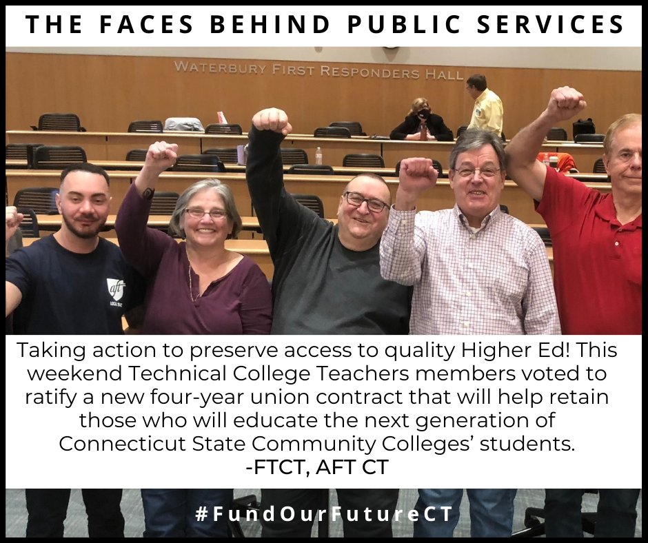 SEBAC_CT's tweet photo. Congratulations to the #FTCT @AFTCT local on their successful #ratification of their #union contract! https://t.co/jmlrcjrsZ1