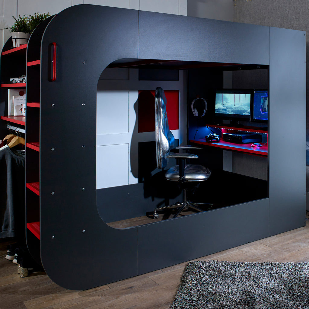 familywindow's tweet photo. Have you always wanted your bed, gaming desk and wardrobe all in one place? Then this is for you! Play, sleep, study and chill out with ease. Online now, with a discounted price 👾

https://t.co/GZP3GmolWv https://t.co/AU9Dm7D6hh
