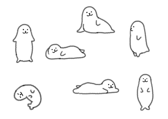 アザラシのtwitterイラスト検索結果