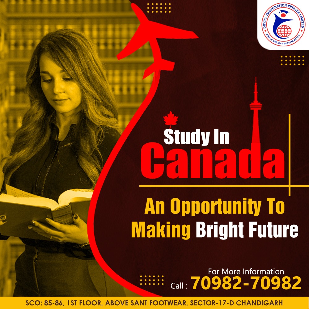 DgVisa's tweet photo. STUDY IN CANADA!

An opportunity to making bright future.
.
.
For more information, call us at: 7098270982
.
.
.
#dgvisaimmigration #dgvisa #immigration #consultants #immigrationconsultants #basedinchandigarh #studyvisaexpert #canada #study #studyincanada #abroad #explore https://t.co/SwgjWFFVxO