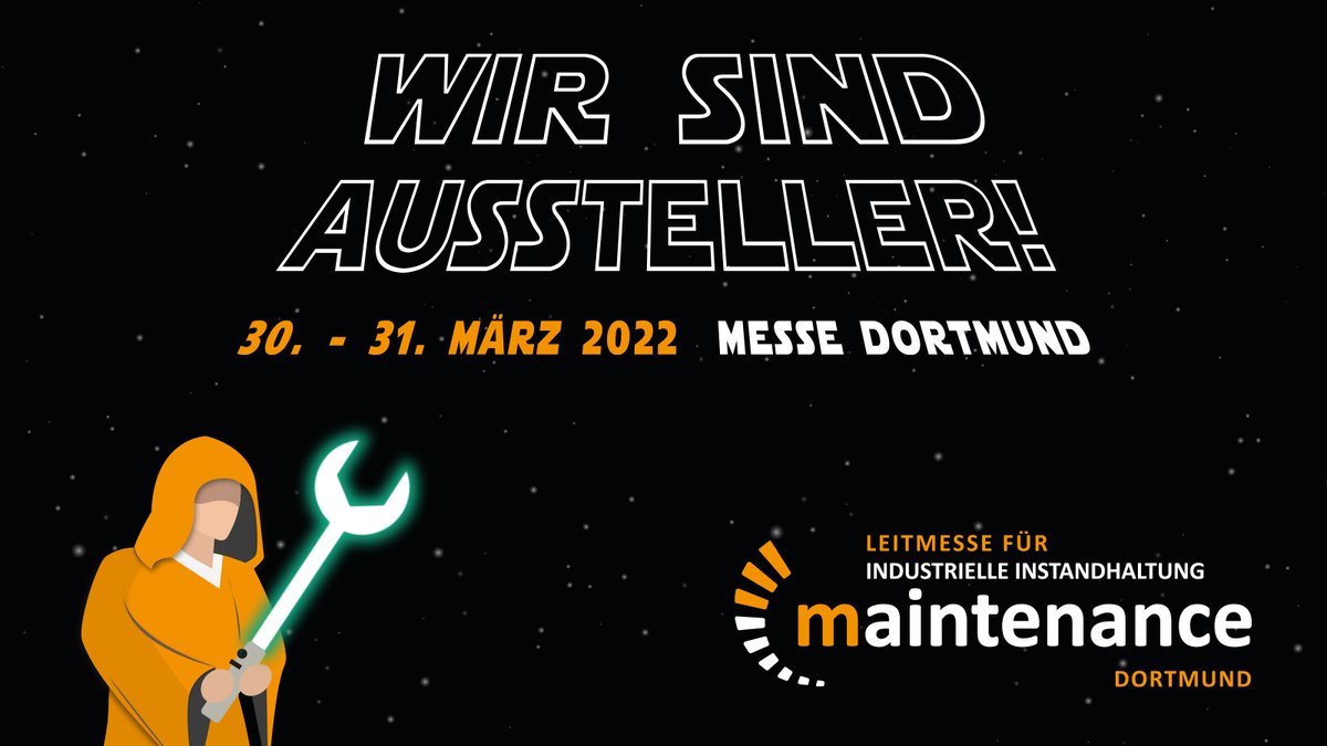 OWComputing's tweet photo. Nicht verpassen!
„Die Zukunft Sie prägen wollen, zur maintenance Sie kommen sollen.“
Auf der #Leitmesse treffen sich erneut die Meister der Instandhaltung. Auch wir sind vom 30. - 31. März 2022 auf der #maintenance in Dortmund als Aussteller dabei. Besuchen Sie uns am Stand K19. https://t.co/kNUwXLyUNC