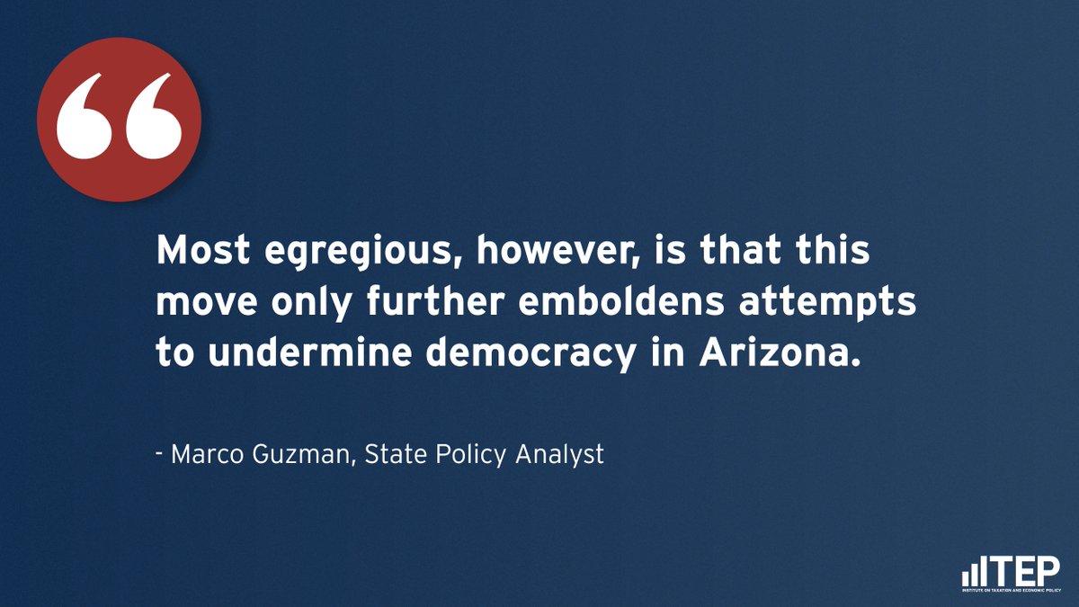 iteptweets's tweet photo. An Arizona court decision ruled against voters and those in the state who favor a progressive, adequate tax system that can fund critical priorities like education.

@marcoguzDC explains how this connects to ongoing efforts to undermine democracy. https://t.co/fFJrTuT5eW https://t.co/RHpvOm0BkO