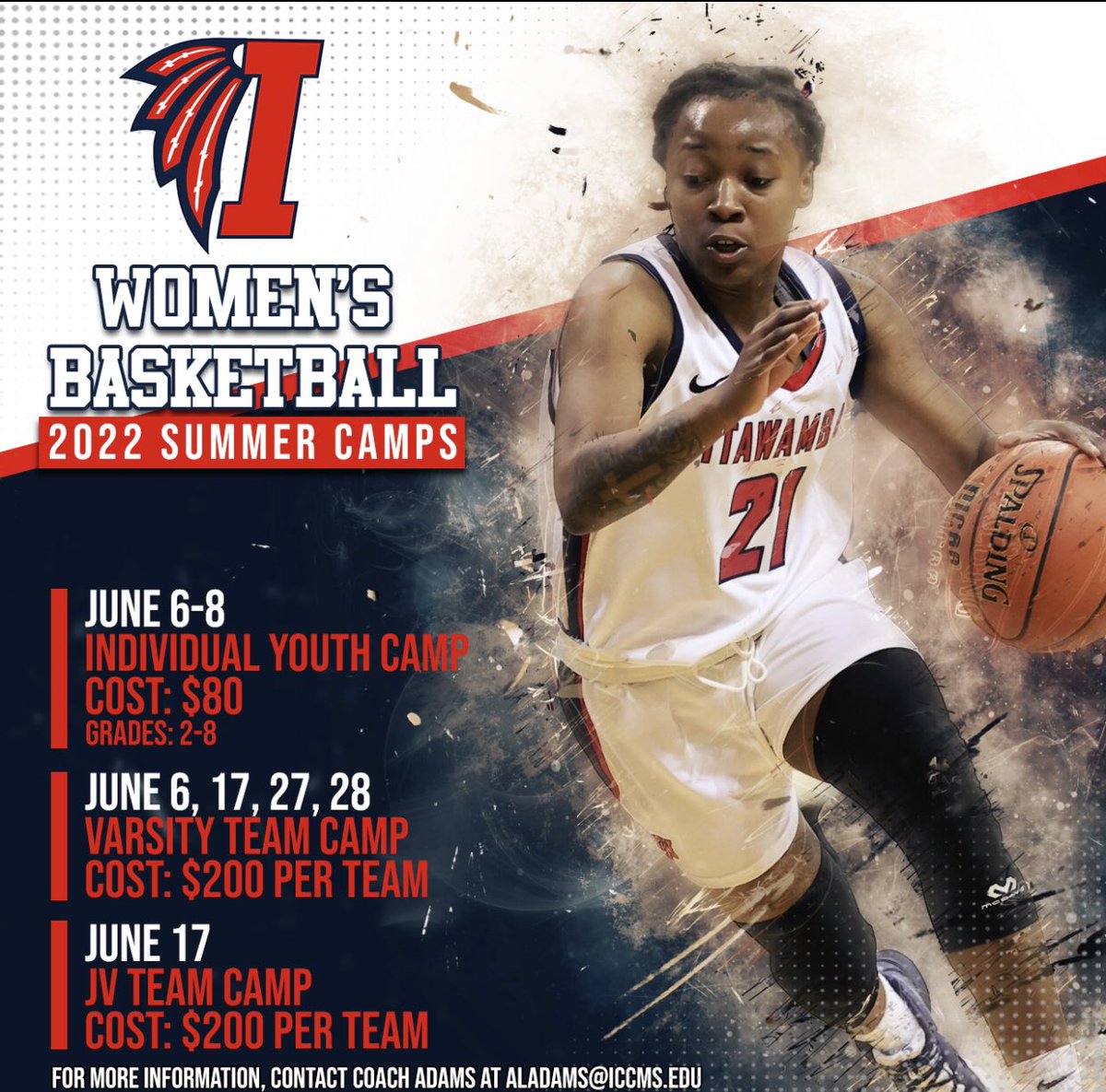 LetsGoICCWBB's tweet photo. Reserve your spot for team camp. Guaranteed 4 games ❤️💙 https://t.co/AZ168e4vJg