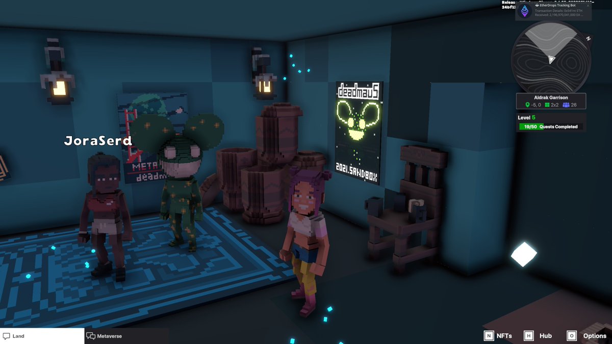 saku_len's tweet photo. @TheSandboxGame @deadmau5 I just participated in the daily #SandboxAlphaS2Contest for a chance to earn up to 1,000 $SAND! Starting March 17 - Selfie with Deadmau5. Check out my screenshot below!
👇 #SandboxAlphaS2 
Deadmau5 with me. https://t.co/68QETxoIyO