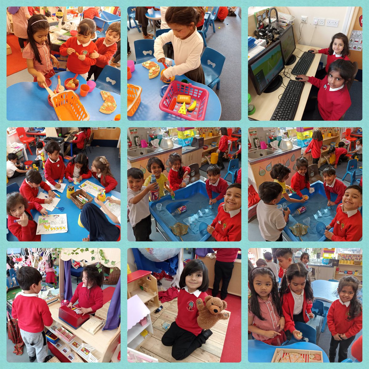 MrsCrook2's tweet photo. Red Group have had a lovely time in Yellow Group's room this afternoon....thank you @MrsLeeSpencer2 !! @MrsCrook2 @RecBps https://t.co/5DtSRaK2Na