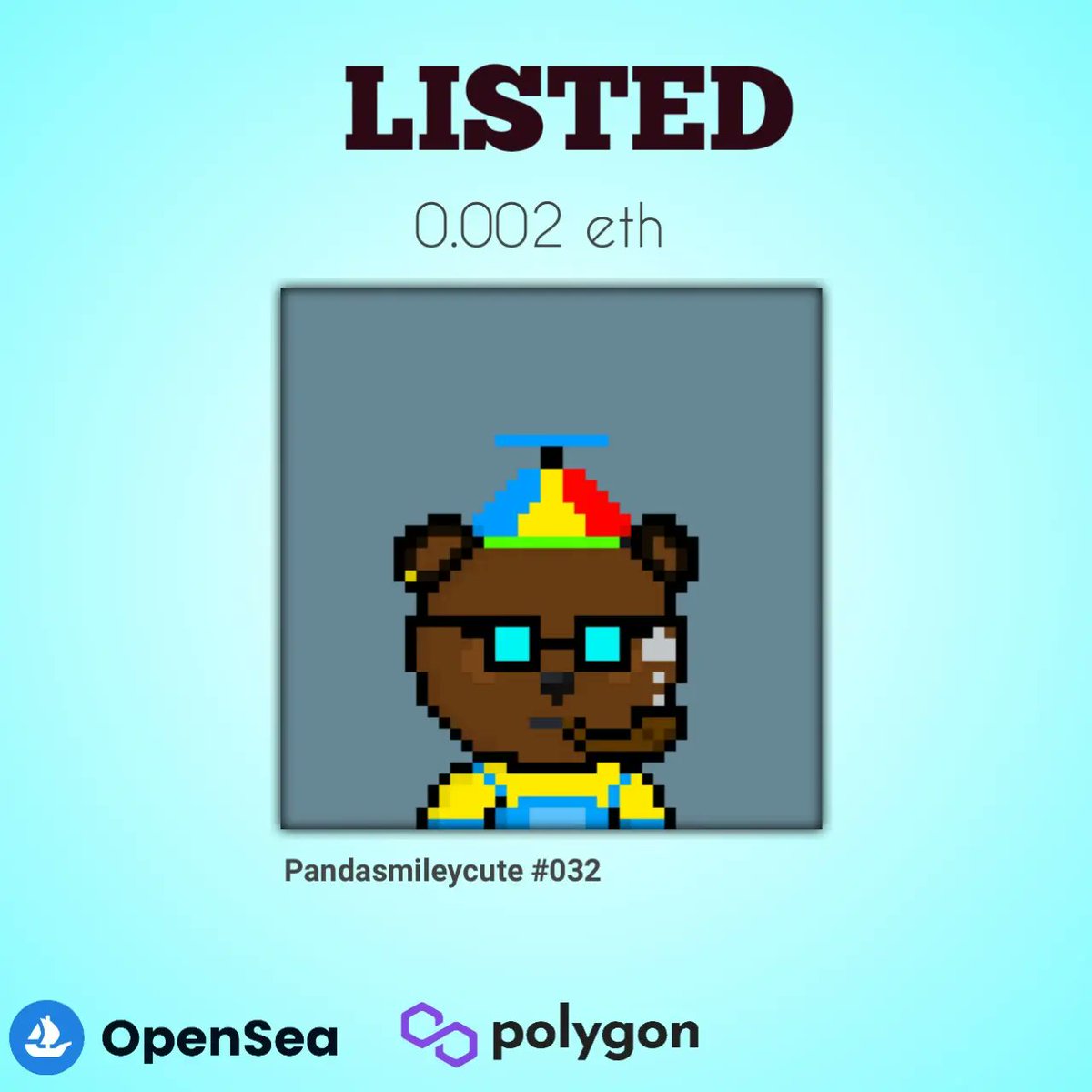 🐼pandasmileycute🐼 #032 has been released, waiting to be adopted, 

Get your before the price to the moon
🚀🚀🚀🚀🚀🚀🚀🚀🚀🚀🚀🚀🚀
Now available on opensea ( link in bio) 

 #NFTGiveaway  #nft  #nftart #nftcollector #nftcommunity  #nftartist #nftcollectibles #nftartgallery