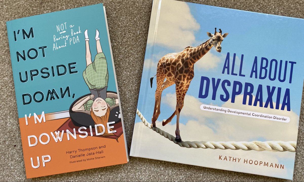 It's #neuordiversitycelebrationweek so #primaryschools - it's a very good time to add to your collections #ImnotupsidedownImdownsideup @FidgetyF_ucker @PDAParenting & #Allaboutdyspraxia @KathyHoopmann @JKPBooks