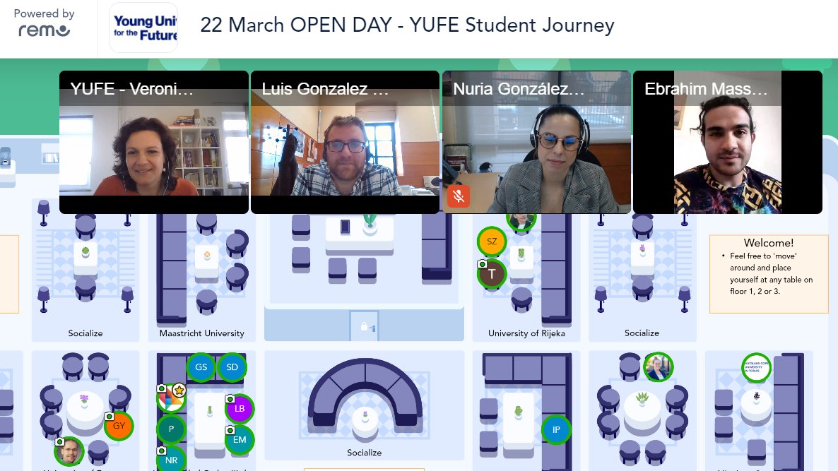 AllianceYufe's tweet photo. The first #YUFEOpenday took place today🥳🌟!

Interested students from all over #Europe witnessed what the #YUFEStudentJourney is all about. 
If you are interested in joining #YUFE sign up for the second #YUFEOpenday.

➡️https://t.co/gKjGYcBmu6 https://t.co/qQZqA7kCN0