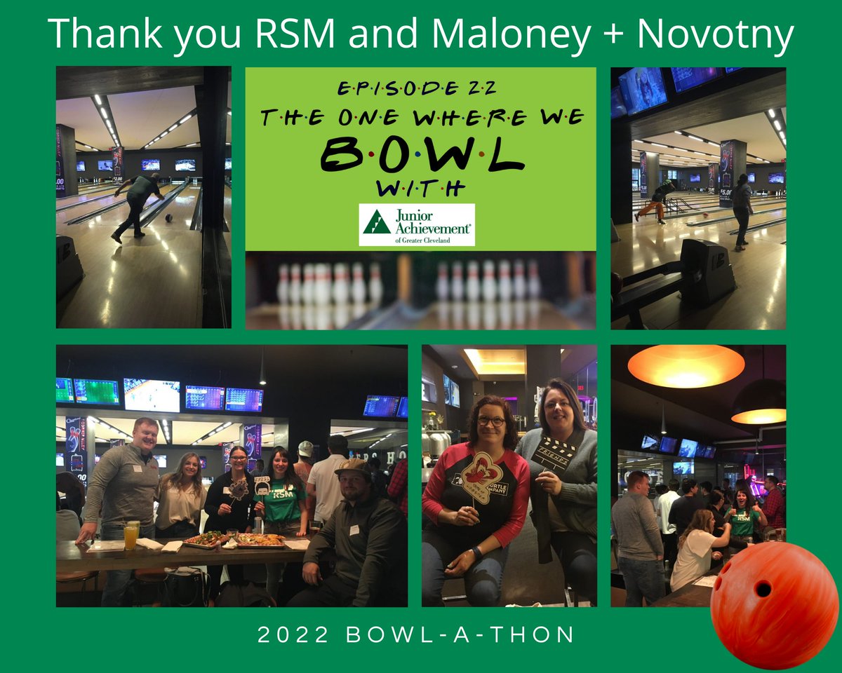 Thank you to RSM and Maloney + Novotny for bowling with friends and supporting JAGC this past weekend!