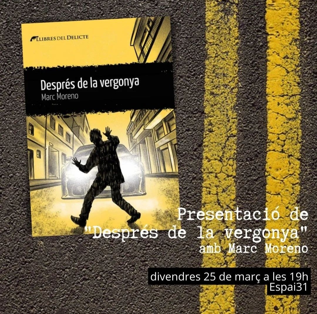 LlibresDelicte's tweet photo. Neix #TempsMort, un nou festival negre a #Cardedeu. I els delictius hi serem!
Divendres: Marc Moreno #DesprésDeLaVergonya 
Dissabte: Raquel Gámez Serrano amb #NoDiguisRes
Diumenge: @SocEnCesc #FinsAquí, Joan Ametller #Parra i @maiol2 @MartaRGustems #NoEnCapAltreLloc https://t.co/C5ersOf6s1