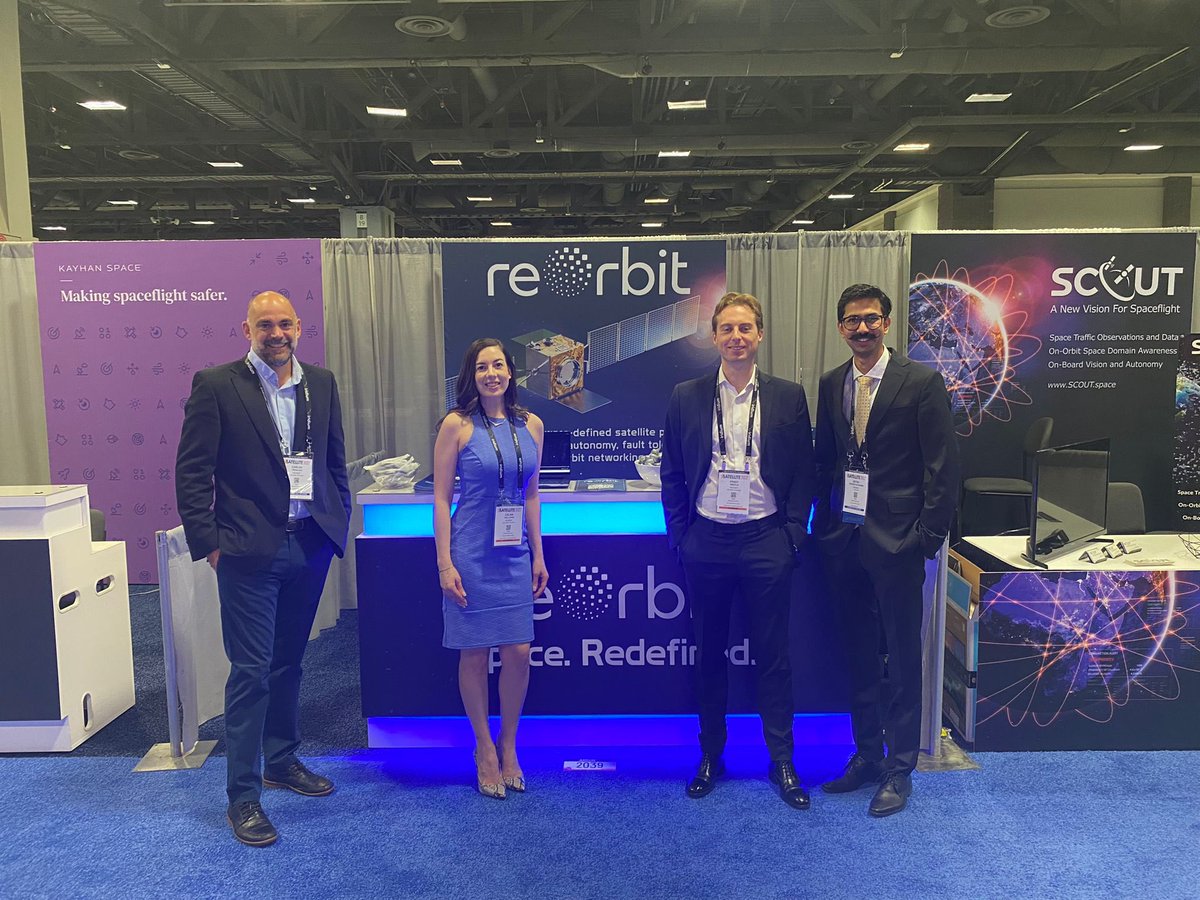 And here’s team ReOrbit, ready for the first day of the exhibition at Satellite 2022. #exhibition #events #conferences #exhibitors #satelliteindustry #spacestartups #spacepavilion #washingtondc