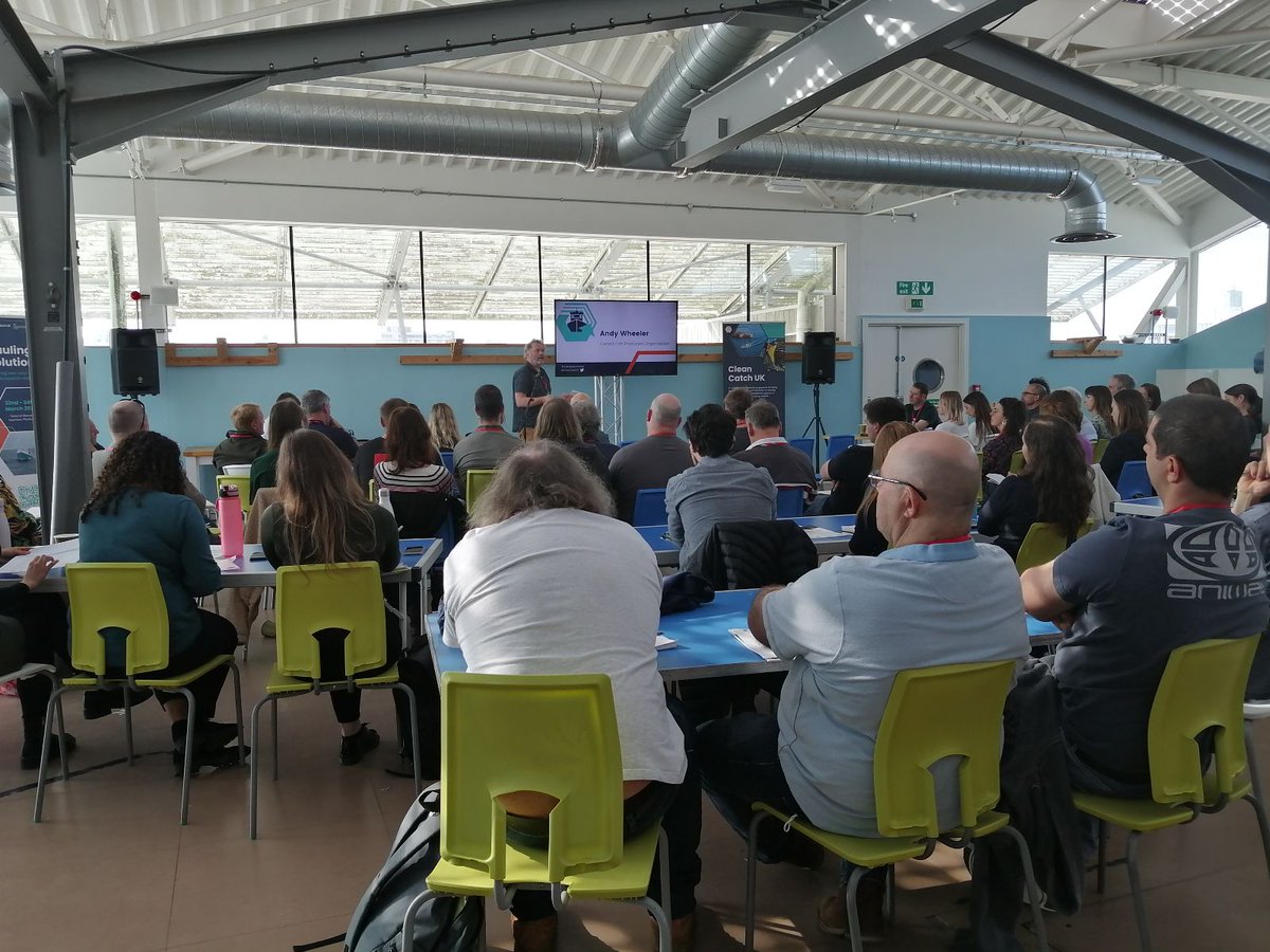 CleanCatchUK's tweet photo. The #HaulingUpSolutions2 workshop has just kicked off at @NMAPlymouth. Over 60 participants from across the #fishing industry, policy, science &amp; NGOs have joined us for the first day of talks, workshops &amp; exhibitions, exploring alternative fishing gear to reduce wildlife bycatch. https://t.co/ZbzxZbbi1X