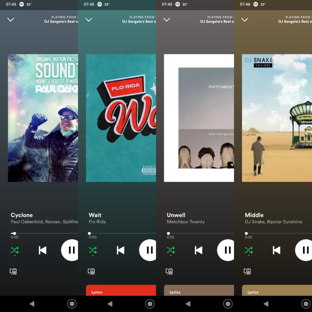 DJSangsta's tweet photo. #First4Songs on 3-22-22: #Cyclone by #PaulOakenfold with #Ranzen and #Spitfire, #Wait by #FloRida, #Unwell by #MatchboxTwenty, #Middle by #DJSnake and #BipolarSunshine.
#music #DJSangsta #musicislife #Spotify #musicismyescape #oooShiny https://t.co/6Ll3fJ2JiT