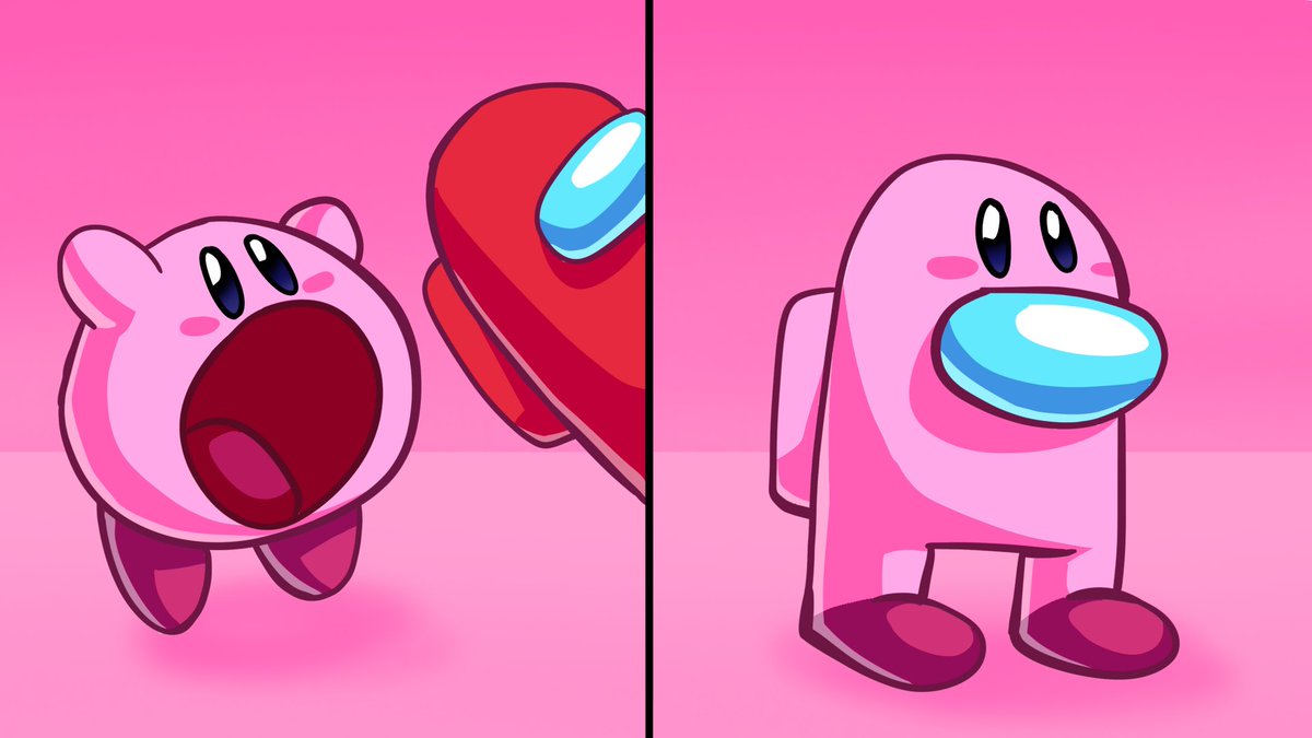 Numberl93411599's tweet photo. Kirby’s new mouthful mode form
#Kirby #AmongUs https://t.co/gXwCI0Nhmx