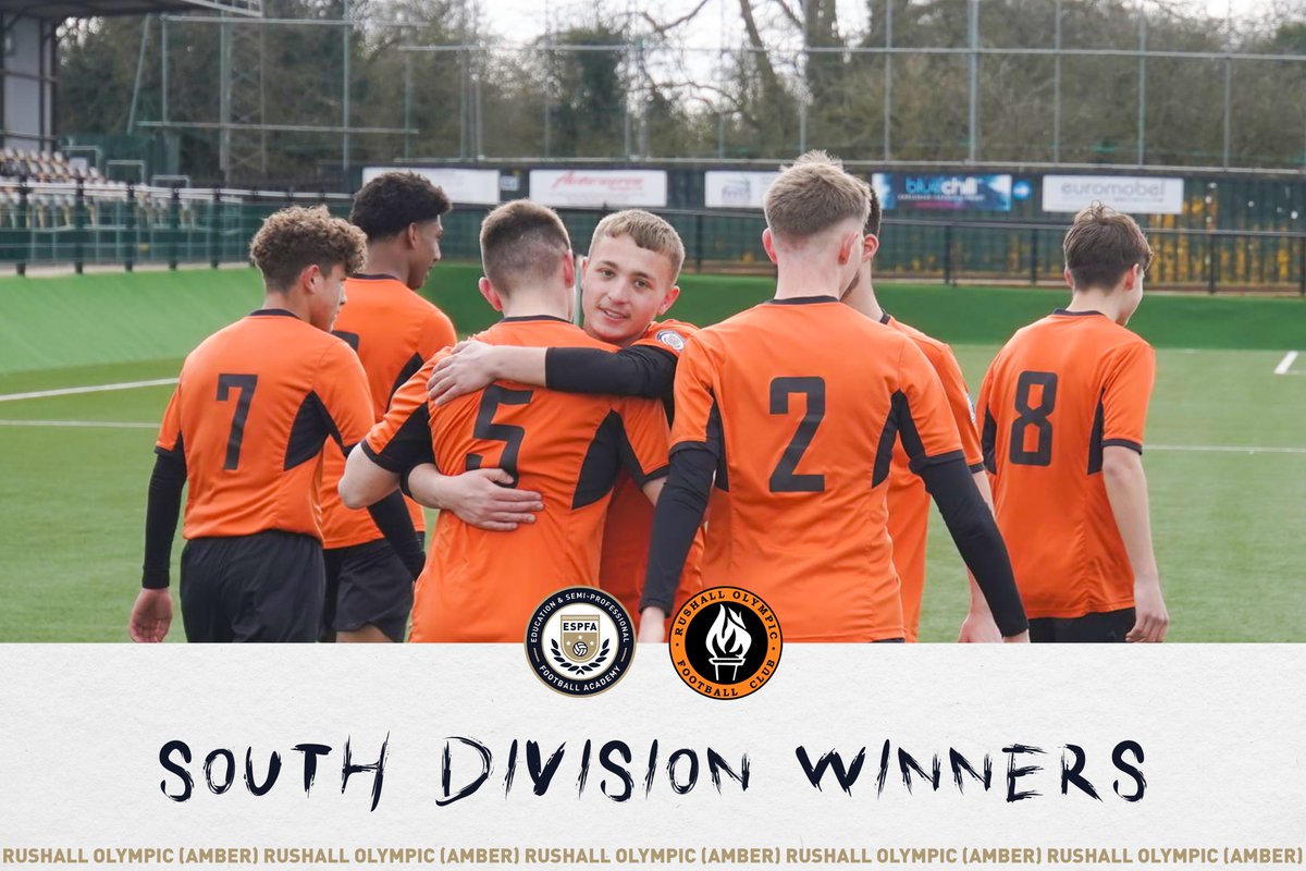 Congratulations to @ROFCOfficial (Amber) who have been crowned South Division champions 🏆 They will now progress to the ESPFA National Championship Final where they will face @RuncornLinnets for a shot at national glory