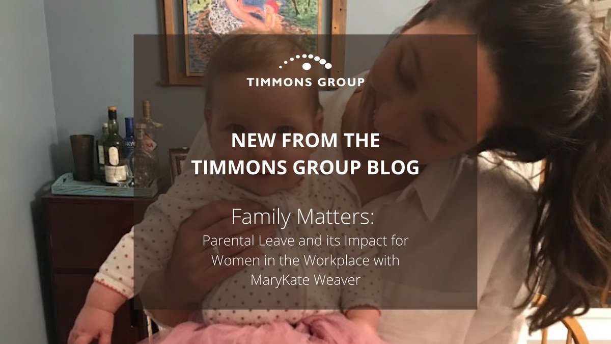 “It was so great being mentally ready to come back to the office after being able to totally focus on my daughter,” MaryKate said. 

Read more on the Timmons Group blog >> bit.ly/3D0GQCh

#WomensEquality #WorkforceEquality #WomensHistoryMonth #EmployeeBenefits