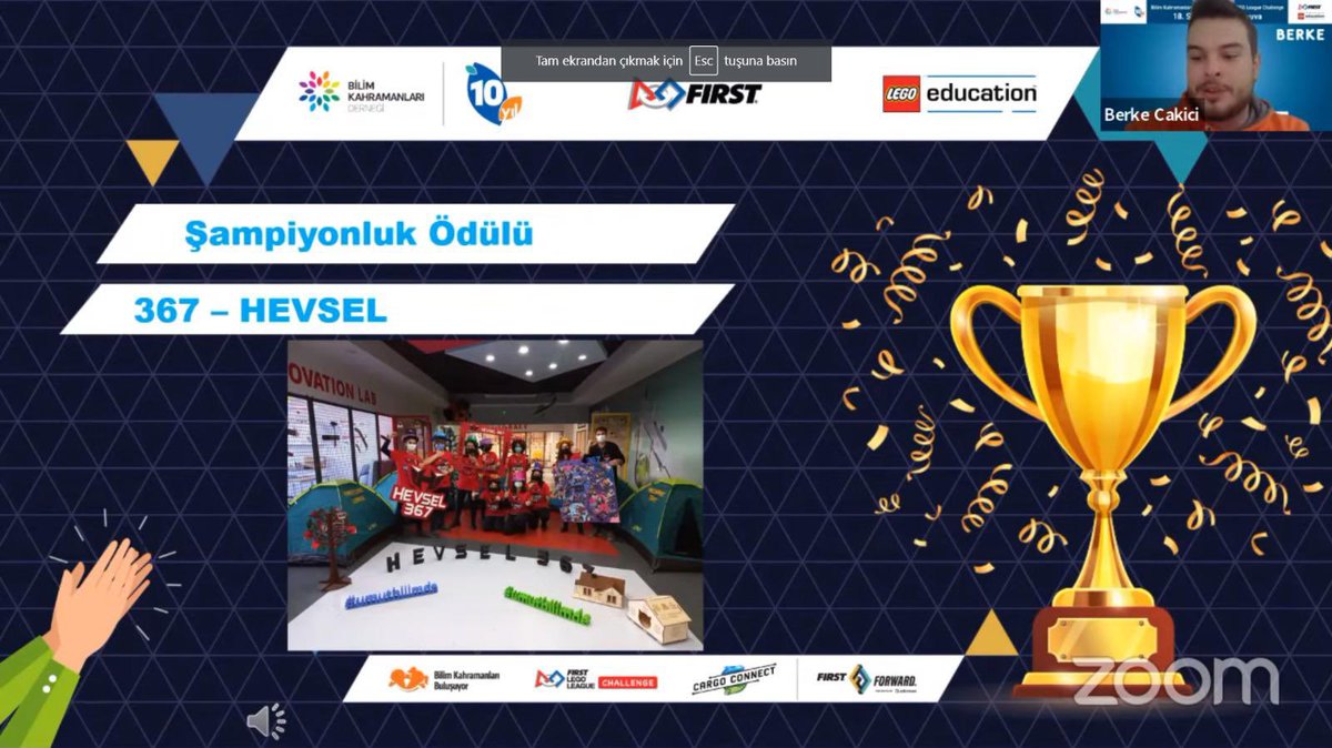 BHevsel's tweet photo. Şampiyon Diyarbakır Bahçeşehir @FLL_Hevsel367 🥳🏆

FIRST LEGO League Challenge Ulusal Turnuva’da  Şampiyon olarak 2022 FIRST World Festival / ABD - Houston - Texas’a gidecek Hevsel 367 takımımızı ve öğretmenimizi tebrik eder, başarılarının devamını dileriz. https://t.co/j6ROIO0dNU