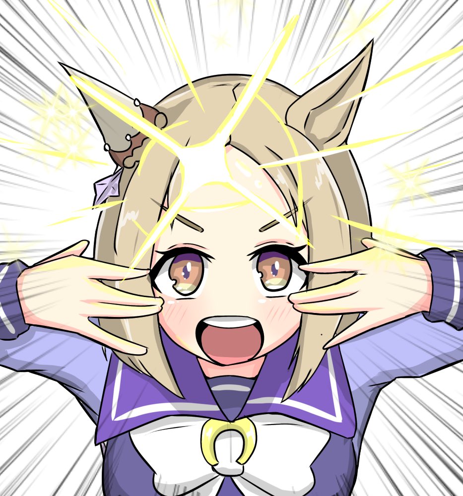 ウマ娘「太陽拳トプロさん
#ウマ娘 #ナリタトップロード 」|のーむのイラスト