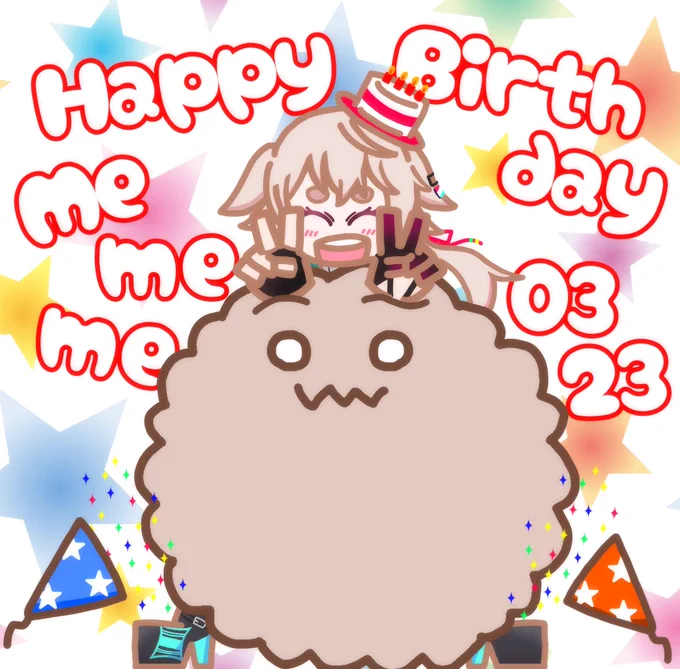 ◝꒰'꒳`∗꒱◟◝꒰'꒳`꒱◟◝꒰∗'꒳`꒱◟
꒰∗'꒳`꒱ノ🎉🐏🎂💐◟꒰'꒳`∗꒱
◝꒰'꒳`∗꒱◟◝꒰'꒳`꒱◟◝꒰∗'꒳`꒱◟
#もこ田めめめ誕生日 #めめアート 