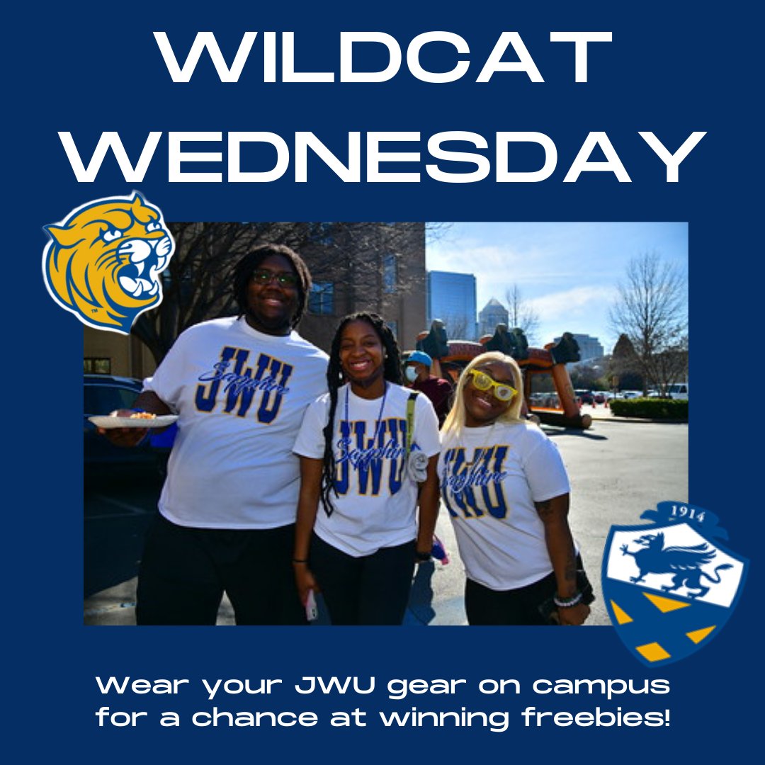jwuCLTinvolved's tweet photo. It's time for another Wildcat Wednesday! Show up and show out tomorrow for a chance to win freebies from Student Engagement! https://t.co/tIQkZqTCPn