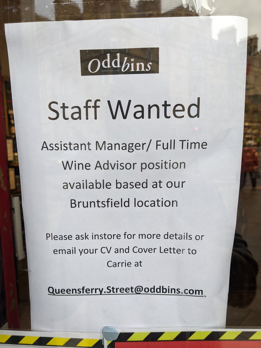 Oddbins Bruntsfield (@oddbinsbruntfld) on Twitter photo WE'RE HIRING: We're on the looking for an Assistant Manager/Full-time Shop Assistant at our Bruntsfield branch. Interested? Details below 👇 #hiring #edinburgh #winejob <a href="/WSETjobsboard/">WSET Jobs Board</a> WE'RE HIRING: We're on the looking for an Assistant Manager/Full-time Shop Assistant at our Bruntsfield branch. Interested? Details below 👇 #hiring #edinburgh #winejob <a href="/WSETjobsboard/">WSET Jobs Board</a>