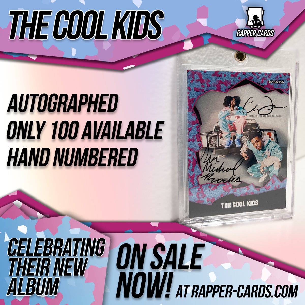 rapper_cards's tweet photo. On sale now @ https://t.co/49sRLMhJWy! Our first drop with @theCoolxKids. Only 100 available, hand numbered and all signed by @SirMichaelRocks and @Chuckisdope. Shipped in a protective magnetic case. Don’t sleep.
#thecoolkids #RapperCards #thehobby #hiphop #rap #MicDropCreations https://t.co/10ltt2wody