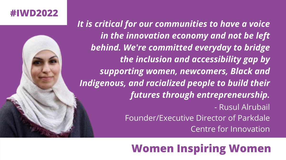 In honor of International Women’s Day, we’re sharing leaders who inspire us all month long! Our next trailblazer is a social activist, entrepreneur, published author, and most recently named one of Canada's Top 100 Most Powerful Women of 2020 – Rusul Alrubail <a href="/RusulAlrubail/">Rusul</a>