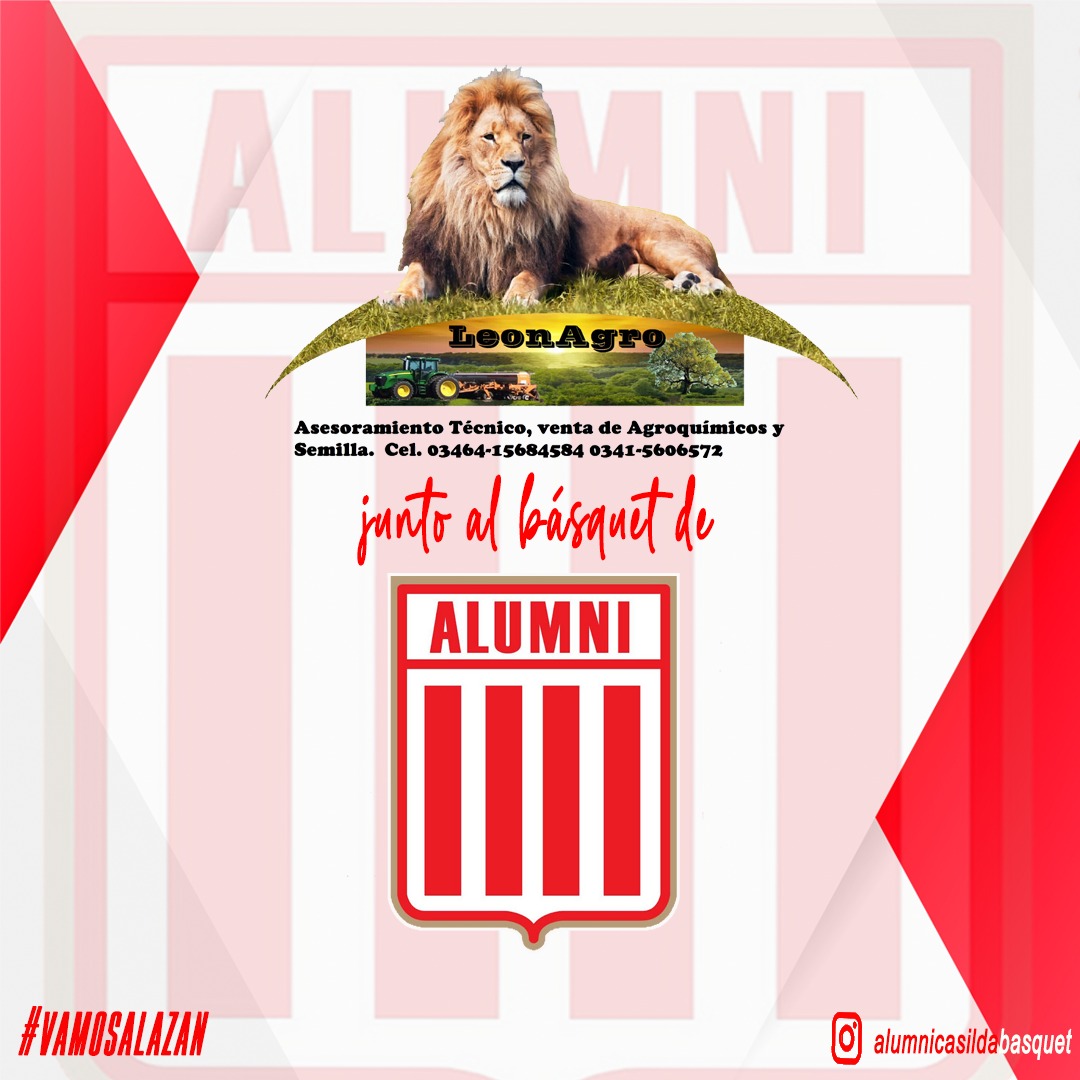 LEON AGRO junto al básquet de ALUMNI de Casilda 

#VamosAlazan ⚪🔴⚪
